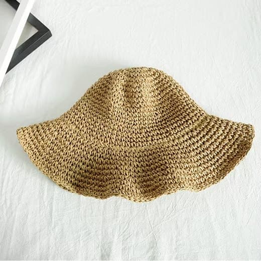 Lollanda Foldbar Stråhat til Damer, Bred Stråhat - Sommer & Strand, 57-59 cm