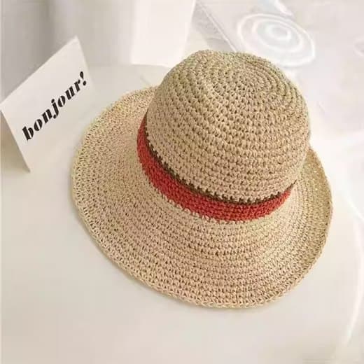 Lollanda Damehat, Foldbar Stråhat til Kvinder, Bred Stråhat - Sommer & Strand