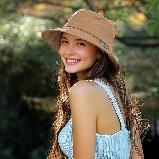 Lollanda Vattentät Solhatt Unisex, solhatt med bred brätte - Fiskarhatt med Hakrem 56-60 cm för Sommaraktiviteter