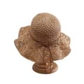 Miniatyrbillede 2 af 7: Lollanda Stråhat Damer / Stråhat Damer - Bølget skygge, Håndvævet Solhat 56-58 cm - Brim Foldbar Visir Hat