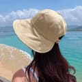Miniatyrbillede 3 af 7: Lollanda foldbar sommerhat til kvinder, solbeskyttelseshat til kvinder med bred skygge, hestehale design, UV-beskyttelse
