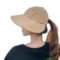 Miniatyrbillede 1 af 7: Lollanda foldbar sommerhat til kvinder, solbeskyttelseshat til kvinder med bred skygge, hestehale design, UV-beskyttelse