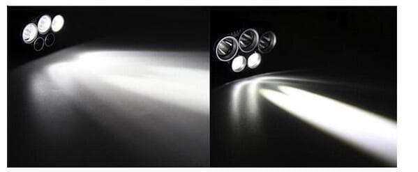 Ekstreme forlygte 5x T6 LED inkl. Batterier load kabel.