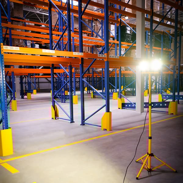 Forever Light Arbetslampa LED 2x30W 4500K med stativ