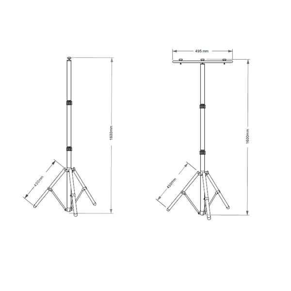Forever Light Arbetslampa LED 2x30W 4500K med stativ