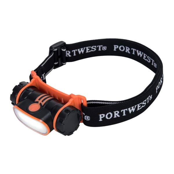 Portwest Genopladelig USB-hovedlygte Black One Size