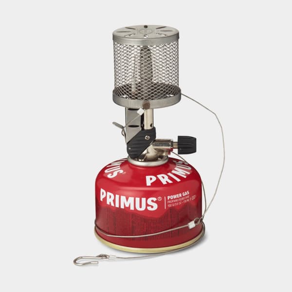 Gasollampa Primus Micron Lantern Steel Mesh, 300 W, 235 lumen, med integrerad piezotändning