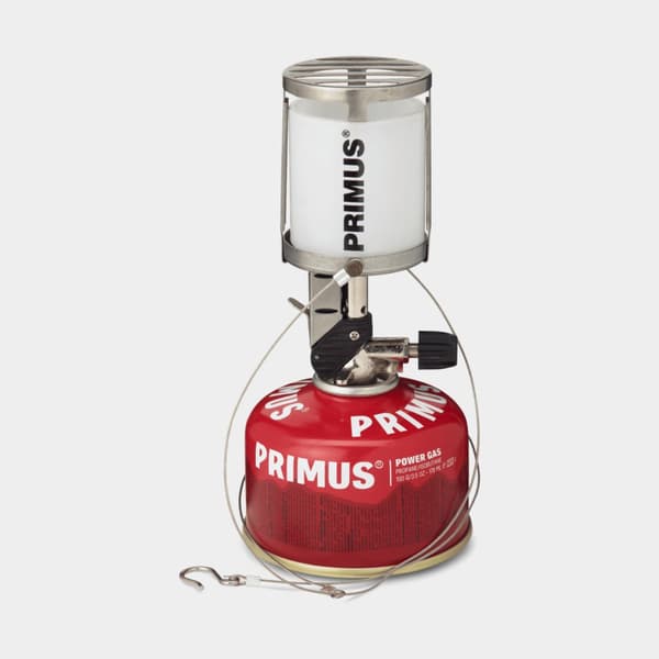 Gasollampa Primus Micron Lantern Glass, 300 W, 360 lumen, med integrerad piezotändning