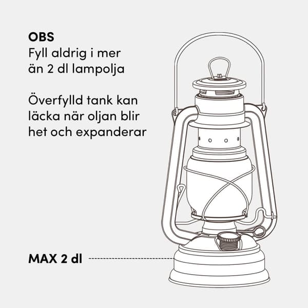 Stormlykta / fotogenlykta NOCK Mysingen X, 250 mm, kopparfärgad, med veke