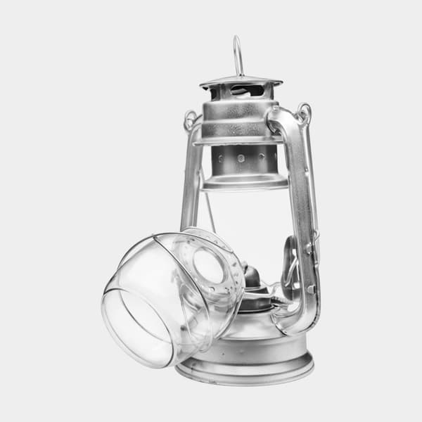 Stormlykta / fotogenlykta NOCK Mysingen X, 250 mm, silver, med veke + 1 liter lampolja