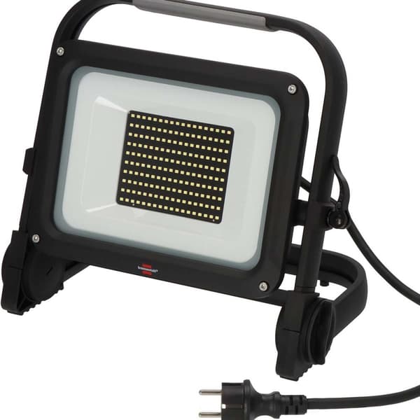 brennenstuhl Mobil LED-bygglampa JARO 14060 M / LED-arbetslampa 100W för utomhusbruk (LED-strålkastare med 5m kabel, LED-nödbelysning med 11500lm till