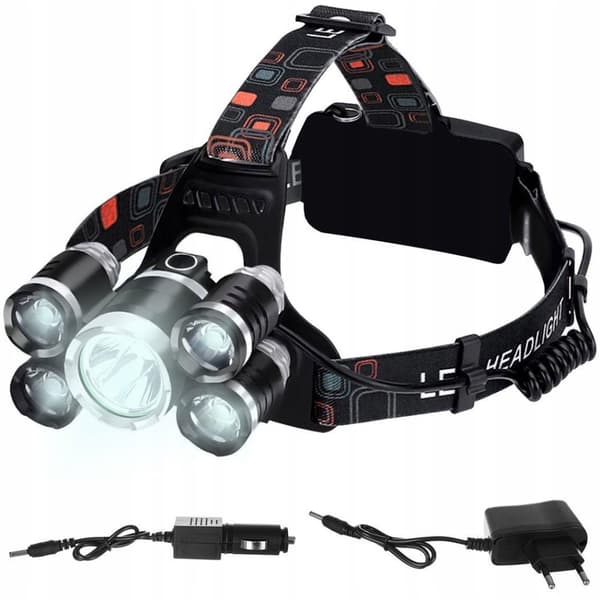 Huvudlampa - 5 x LED