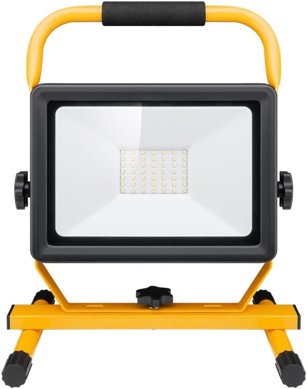Goobay LED-konstruksjonslyskaster med sokkel, 50 W med 4250 lm og kjølig hvitt lys (6500 K), egnet for innendørs og utendørs bruk (IP65)