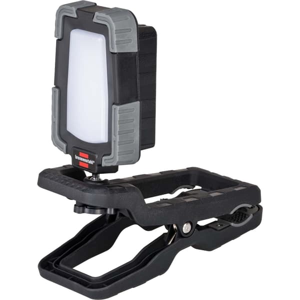Brennenstuhl Klembar LED-arbeidslampe 1050 MA (batteri LED-arbeidslampe 10W, 950lm, IP65, 12 timers brenntid, konstruert i Tyskland) Sort