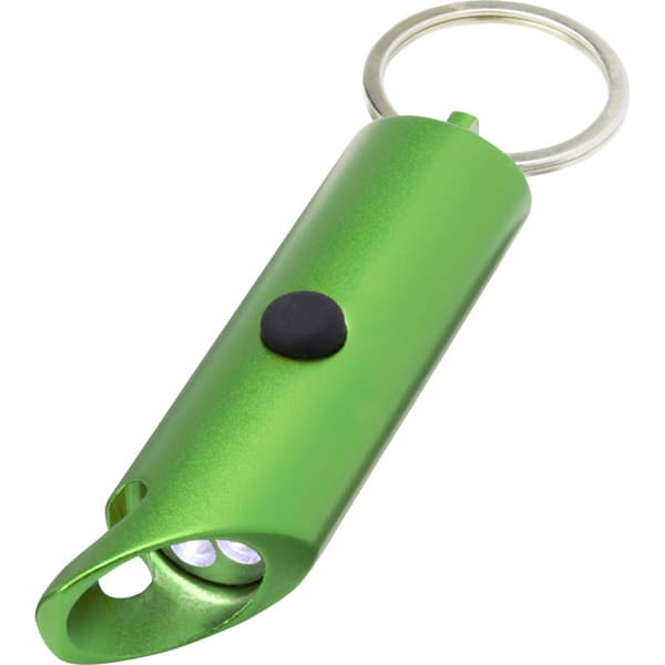 Flare Recycled Aluminium Torch Keyring Green One Size