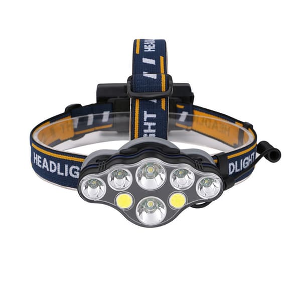 Ljusstark 8 Lampors Pannlampa Slittålig