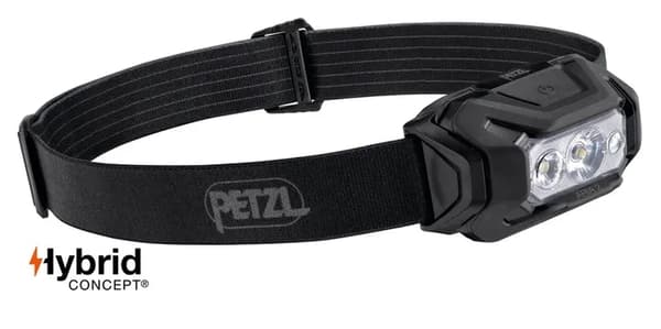 PETZL ARIA 2 RGB 450 lm, pannlampa med rött, blått, grönt ljus Svart