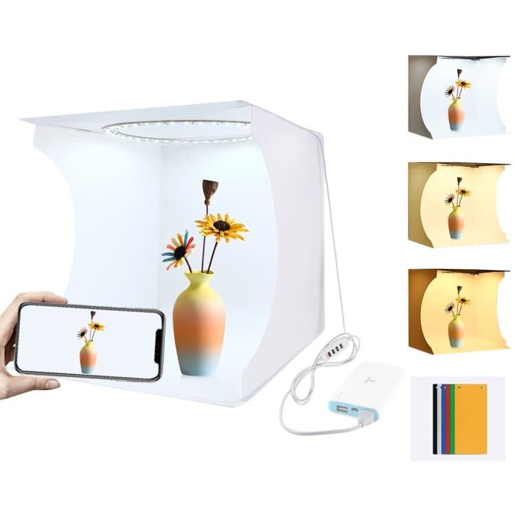 Tält för Fotografering / Ljustält med LED-ljus (1200LM)