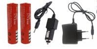 Super stærk pandelampe 5x CREE T6 - inkl. genopladelige batterier