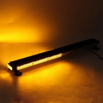 12V 78LED Universal Dubbelsidig Varning Strobe Blixtljusstång bärnstensfärgad nödtrafikrådgivare