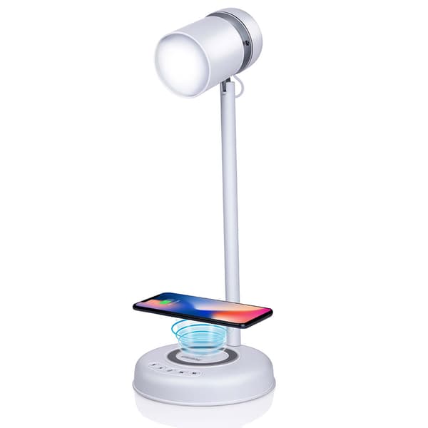 Grundig Bordslampa med trådlös laddare och högtalare 76lm