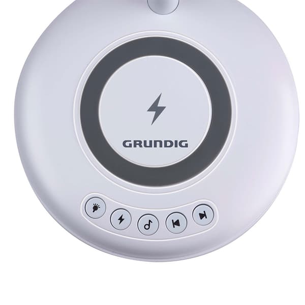 Grundig Bordlampe med trådløs oplader og højtaler 76lm