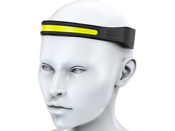 Oppladbar hodelykt - COB LED - Vanntett