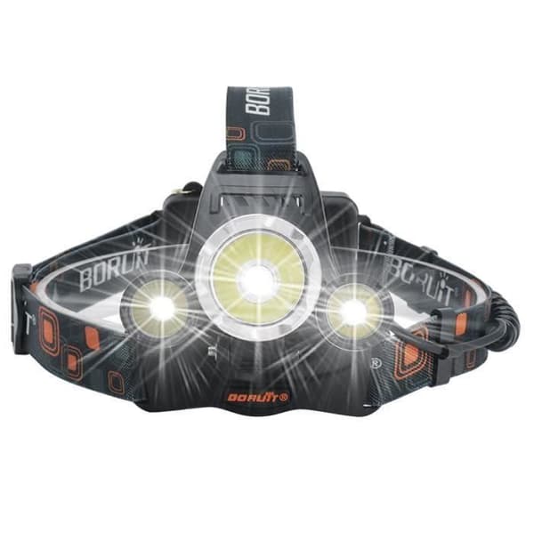 eTakin Pannlampa Ficklampa LED-lampor med 2st 18650 batterier och USB-kabel ET385