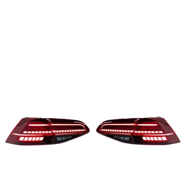 LED Baglygte for Golf 7/7.5 (2013-2020), Certificeret og Nem Installation,Golf 7 LEDRød