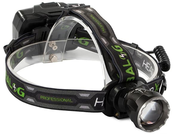 LED-huvudlampa / Pannlampa - Uppladdningsbar