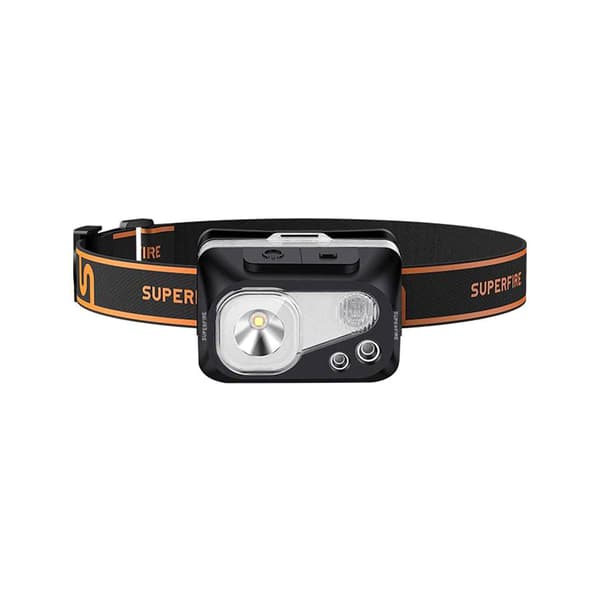 Superfire HL07 LED-pannlampa med 320 lm, 5 ljuslägen och rörelsesensor