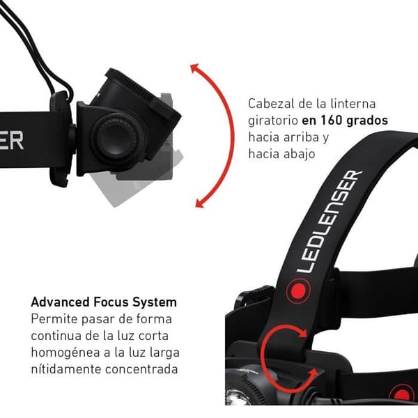 Huvudlampa - LED LENSER - H7R Core 502122 - 600 lm - Batteritid 65 h - Svart