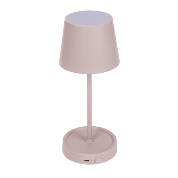 Oppladbar bordlampe med justerbar lysstyrke og LED-belysning