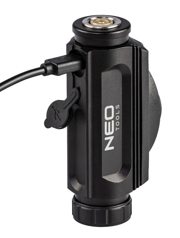 Genopladelig USB pandelampe 1000lm Rød/Blå CREE LED + LED