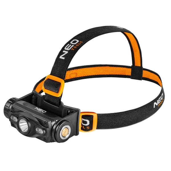 Genopladelig USB pandelampe 1000lm Rød/Blå CREE LED + LED