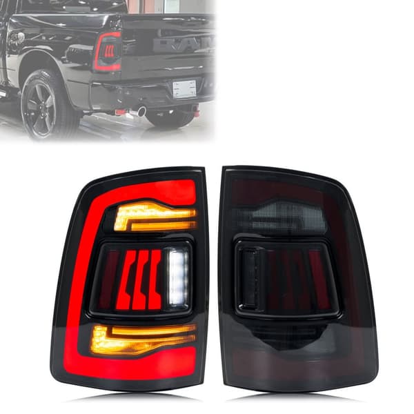 LED Baglygter til Dodge Ram 2008-2012, Plug and Play Installation, Vandtætte og Støvafvisende, Sekventiel Blinklys
