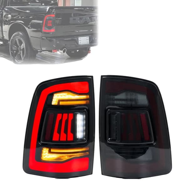 LED Baglygter til Dodge Ram 2008-2012, Plug and Play Installation, Vandtætte og Støvafvisende, Sekventiel Blinklys