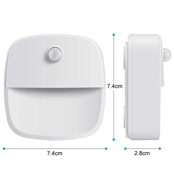 LED-nattlampa med rörelsesensor och varm belysning - 3-pack