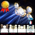 Miniatyrbild 1 av 4: INN® Kraftfull uppladdningsbar pannlampa med 2 batterier Gör det själv arbetsplats sportkamouflage lång autonomi berg 8000 LUMEN