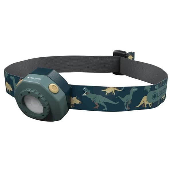 Pannlampa - Ledlenser - KidLed4R - 40 Lumen - 9 m - USB-uppladdningsbar - Dino-mönster Multifärg