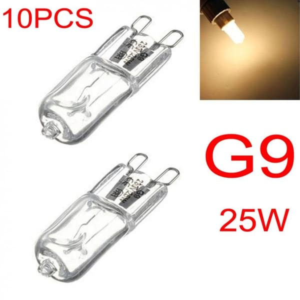 10-Pack G9 Halogenpærer 220-240V 25W 40W 60W Varmt hvidt lys Optimal belysning