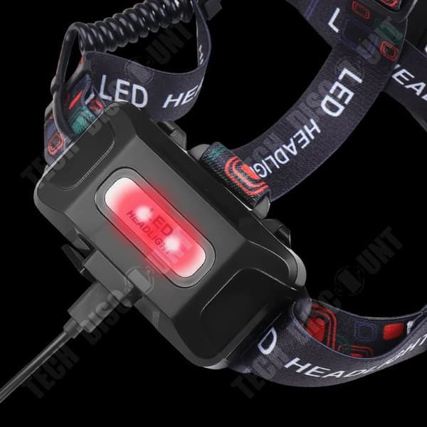 TD Bright White Laser Pannlampa Uppladdningsbar utomhus Nattfiske Klättring Zoom huvudmonterad ficklampa