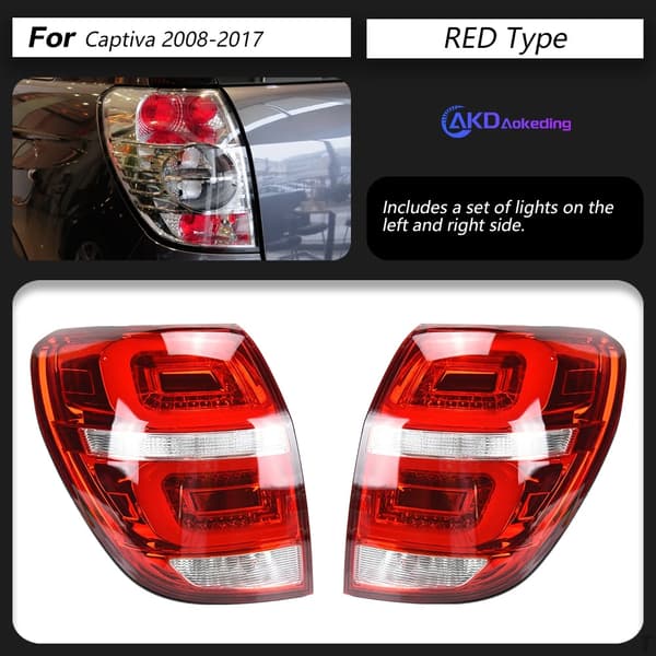 Chevrolet Captiva Baglygte, LED-belysning, Holdbar konstruktion,Rød