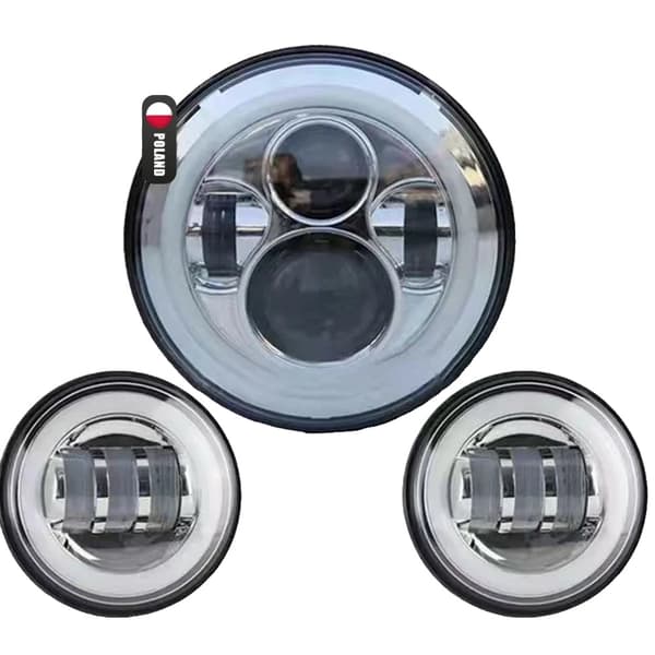 Motorcykel Forlygtesamling, 7 Tommer Høj Lumen Udgivelse, Vandtæt Design,7 tommer og 45 tommer C