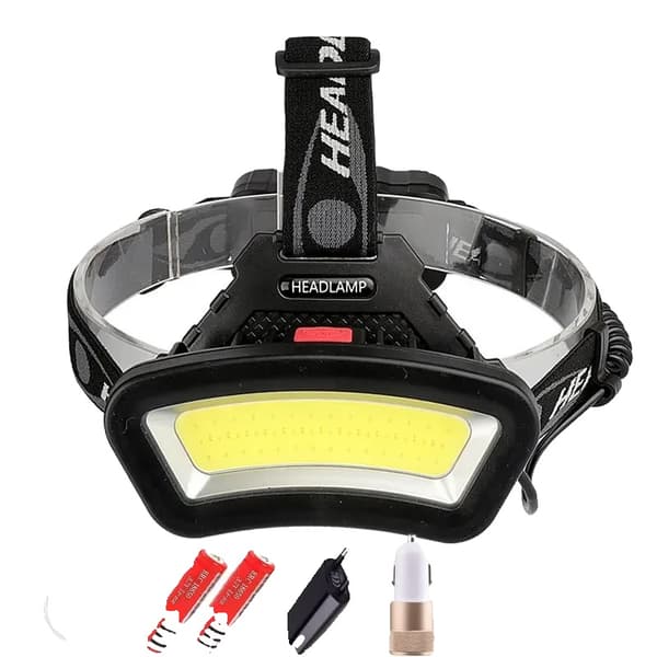 LED Hovedlampe, 8000 Lumen Lysstyrke, Vandtæt Design,E