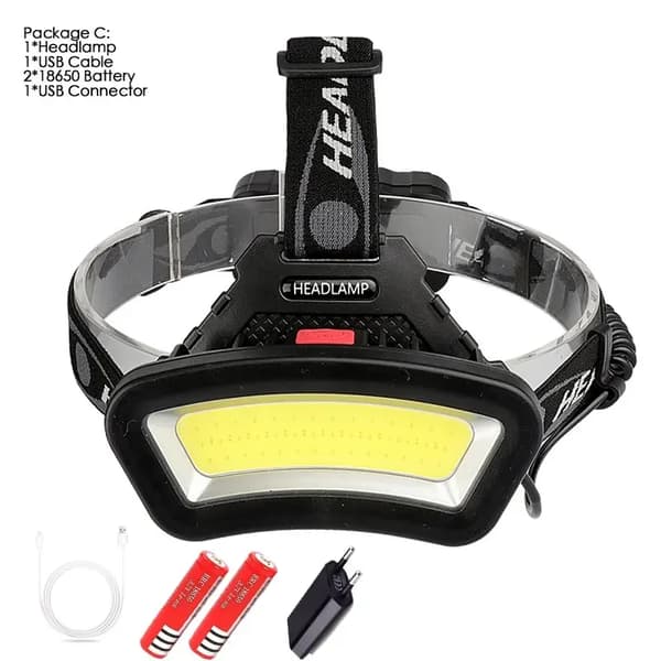 LED-päälampu, 8000 lumenin kirkkaus, vedenkestävä muotoilu,C