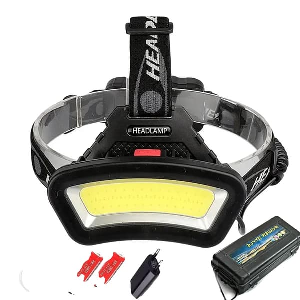 LED Hovedlampe, 8000 Lumen Lysstyrke, Vandtæt Design,D
