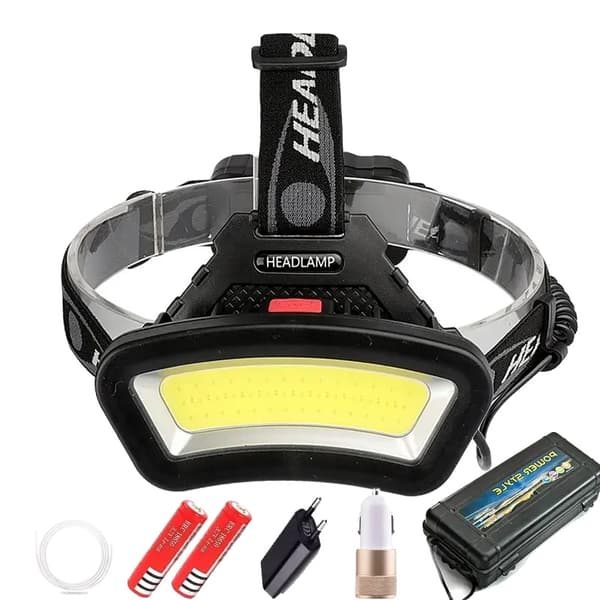 LED Hovedlampe, 8000 Lumen Lysstyrke, Vandtæt Design,F
