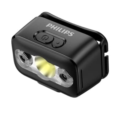 Philips SFL3153RH forlygte med hatteklemme lys dobbelt lyskilde rød og blå advarselslampe induktionshovedmonteret lommelygte