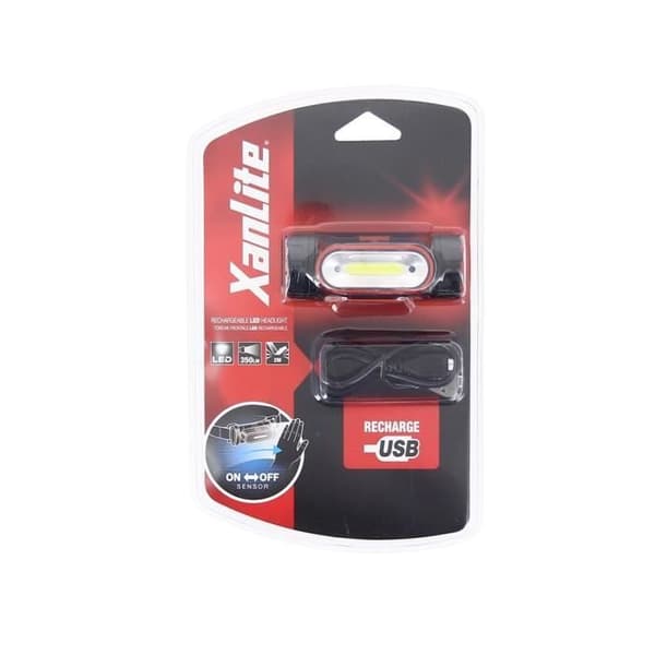 LED-huvudlampa - 350 lumen - laddningsbar